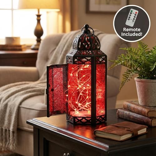 Vela Lanterns Decorative Indoor Red Fairy Light Candle Holder, M, 6-Pack - Image 4