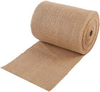 Burlap Table Runner 12 Inch by 50 Yards Natural Jute Hessian Burlap Roll Crafts Fabric Rolls with Sewn Edges for Country Rustic Party Wedding Decorations Farmhouse Kitchen Decor(12" x50Yard) - Image 2