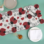 Beaded Table Runner 13 x 36 Inch - Handmade Glass Bead Decorative Runner for Dining Table, Coffee Table, Farmhouse, Wedding, Holiday & Everyday Centerpiece Decor, Garnet Black - Image 3