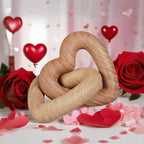 Guichifun Resin Heart Wood Finish Sculpture Valentines Day Decor - Image 6