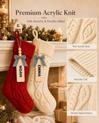 houscly 18 Inch Christmas Stockings, 10 Pack Red White Green Khaki Navy - Image 5