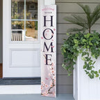 8"x48" Spring Welcome Sign for Front Porch, Hello Spring Porch Sign for Front Door Durable PVC Welcome Home Decorations for Outdoors p (Design 13) by BasicFundamentals