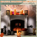 Retisee 3 Pcs 6/8/12" Fall Orange Flameless LED Candle Decor for Home - Image 6