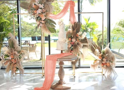 12 Pack Coral Cheesecloth Table Runner,20x120 in Table Runner - Image 5