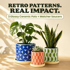 Original Earthlings Ceramic Plant Pots, Indoor Planters - Set of 3 - Image 2