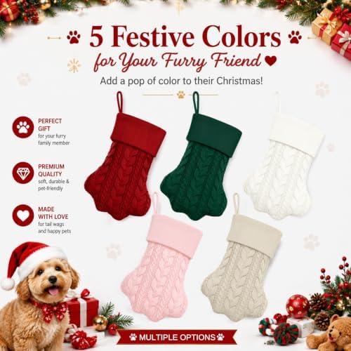 Personalized Dog Christmas Stockings - Custom Pet Paw Stocking for Puppy - Image 5
