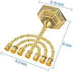 BRTAGG 12 Tribes of Israel Menorah, Jerusalem Temple 7 Branch Jewish Candle Holder (8 Inches, Gold) - Image 7