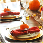 Remerry 24 Pcs Pumpkin Napkin Rings Fall Thanksgiving Napkin Holders Rustic Autumn Harvest Dinner Tables Rings for Fall Halloween Thanksgiving Wedding Birthday Family Gatherings Tabletop Decor - Image 6