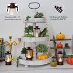 12Pcs Hand-Brushed Red Mini Lanterns for Vintage Christmas Table Decorations – 6Inch Small Candle Lanterns for Western Cowboy Camping Halloween Weddings Party Centerpiece & Hanging Ornaments - Image 6