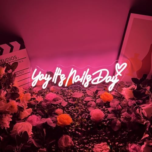 Yay Tt's Nail Day LED Neon Sign Transparent Acrylic Light Decor for Wedding Birthday Party Wall Home Bedroom Room Art Decoration with USB Light Modulator 5V - Image 3