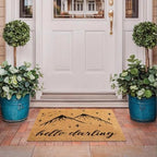 Funny The Entrance Way Outside Personalized Rug with Heavy-Duty Non Slip Outdoor Coconut Coir Doormat Pets Lover Gift 23.6 x 15.7 inch (Hello The Darling) - Image 4