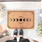 Funny Coir Doormat with Moon Phases - Front Door Mat, Entryway Welcome Mat, 23.7 x 15.7 inch - Image 2