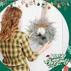 Civaner 18 Pcs 10" Mini Christmas Cabinet Wreaths with Bells and Ribbon - Image 5