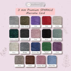 Makromecity Sparkle 2 Skeins of Polypropylene Macrame Cord 3mm x 131 Yards (394 feet) Premium Polyester Macrame Cord for Macrame Art & Crafts for Wall Hangings, Bags, Underplate, Rug - Image 5