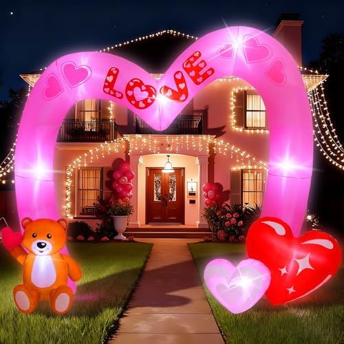 Lewondr 8FT Valentine's Day Inflatable Outdoor Decorations by Lewondr