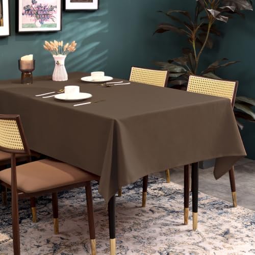 BALCONY & FALCON Rectangle Table Cloth Waterproof Brown 57"x85" - Image 2
