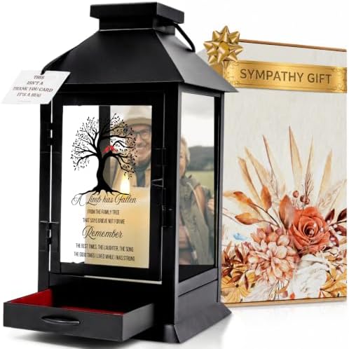 Memorial Lantern with Photo Frame & Keepsake Drawer | Ready-to-Gift Box by STILLWIND