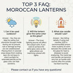 Vela Lanterns Hanging Moroccan Lamp - Exotic Decorative Patio & Porch Decor, Indoor Outdoor Tea Light Candle Lantern Holder with Chain (11" Medium, Gold, 3-Pack) - Image 7