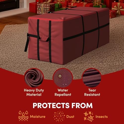 Elf Stor Christmas Tree Storage Bag, Red, 59” x 24” x 24” - Image 5