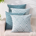 HPUK Throw Pillow Covers 20x20, Set of 4, Blue Textured Couch Pillow Covers by HPUK