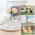 DomeStar 16PCS 3.8 Inch Small Bud Vases for Flowers, Glass Flower Vase Bulk for Table Centerpieces Suitable for Modern Wedding Reception Baby Shower Table Decorations (Pack of 4) - Image 4