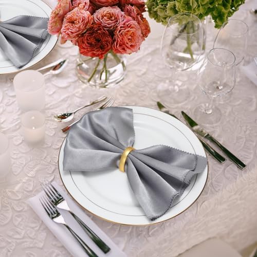 KPOSIYA Metal Gold Napkin Rings Set of 48 for Fall Thanksgiving Christmas - Image 5