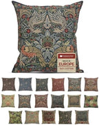William Morris Peacock and Dragon Blue Tapestry Throw Pillow Cover 16 x 16 by CCharlotteHomeFurnishings