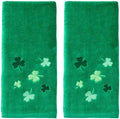 SKL Home St. Patrick's Day Tossed Shamrocks Hand Towel Set-2pc, Green by SKLHomebySaturdayKnightLtd