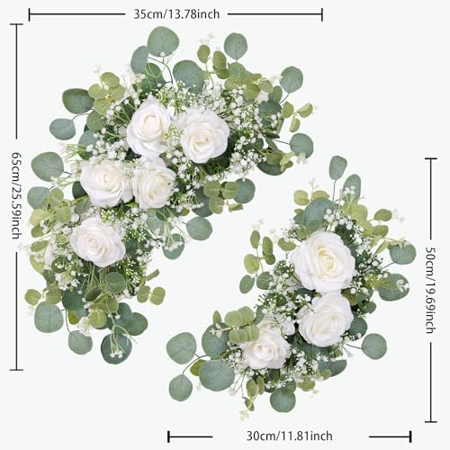 Odouzy Pack of 2 Wedding Arch, Artificial Flowers, Wedding Decor，Flower Garland Be Suited to Banquet, Party, Reception Entrance Welcome Sign and Background Decoration (Starry Sky) - Image 6