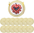Buryeah 24 Pieces 13 Inch Christmas Round Placemats Circle Woven Place Mats Boho Decor Dining Table Mats Table Scape Hosting Friends for Wedding Birthday Dinner Parties (Gold) by Buryeah