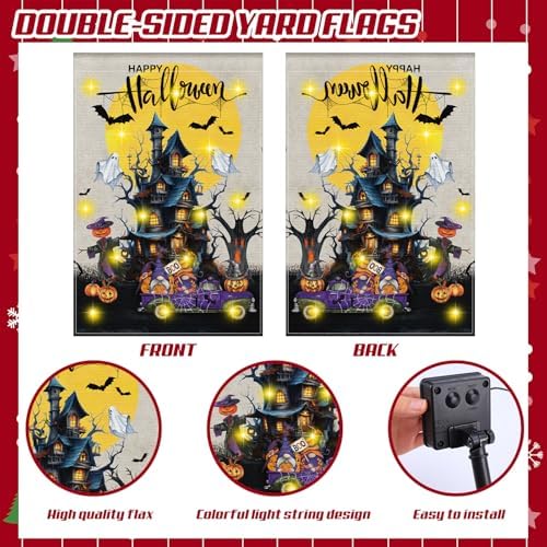 Breling 12 Pcs Garden Flags Double Sided 12x18 Inch Seasonal Yard Flags - Image 3