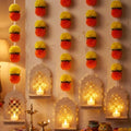 Yerliker Marigold Garland for Diwali Hanging Decorations Long Wall Decor by Yerliker