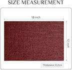Softalker Faux Linen Cloth Placemats Set of 8-12 x 18 Inch, Red - Image 6
