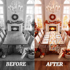 Newtay 13 Pcs Fall Table Runner Placemats and Dining Chair Cover Set - Image 5