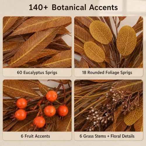 9 FT Eucalyptus Fall Garland - Image 4