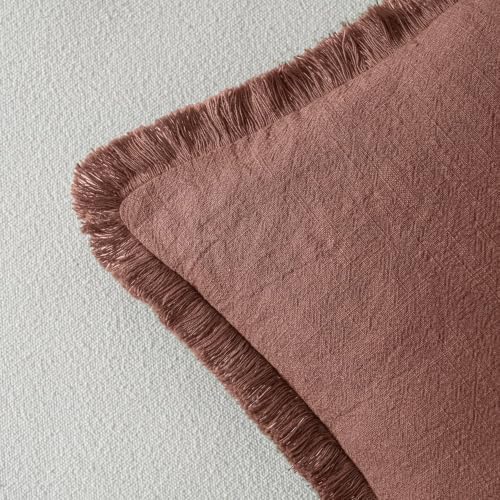MIULEE Linen Decorative Fall Euro Throw Pillow Covers Autumn Glaze 26x26 - Image 5