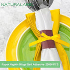 NATURALABEL Self-Adhesive Napkin Bands, Bulk Pack of 20,000, Burgundy - Image 3