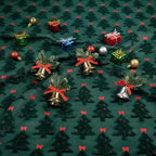 Christmas Decorations Throw Blanket for Couch – 50"x60" Green 3D Embroidered Christmas Tree Blanket, Soft Cozy Faux Fur Flannel Blankets, Warm Blanket for Sofa Bed Living Room Holiday Decor Gifts - Image 6