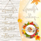 Jetec 40 Pieces Thanksgiving Decor Thankful Grateful Blessed, Wood Color - Image 3