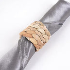 Hsei 36 Pcs Woven Napkin Rings Round Water Hyacinth Rattan Napkin Ring Bulk - Image 6
