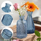 Glass Bud Vases in Bulk Small Mini Dark Blue Vase for Flowers 40pc - Image 5