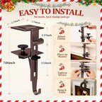 6Pcs Christmas Fireplace Stocking and Garland Hanger Fits 0.87-4.1" Mantle - Image 3