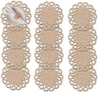 13.8" Set of 12 Round Seagrass Placemats by Laquedecraft by Laquedecraft
