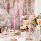 50-Pack Pink 10-Inch Taper Candles: Unscented Dripless Candlesticks with 8-Hour Burn Time - Elegant Dinner Candles for Valentine's Day, Romantic Dinners, Wedding Centerpieces, & Special Event Decor - Image 5