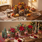 12 Pcs Wooden Vase for Centerpieces Wedding Flower, 4.7 Inch - Image 4