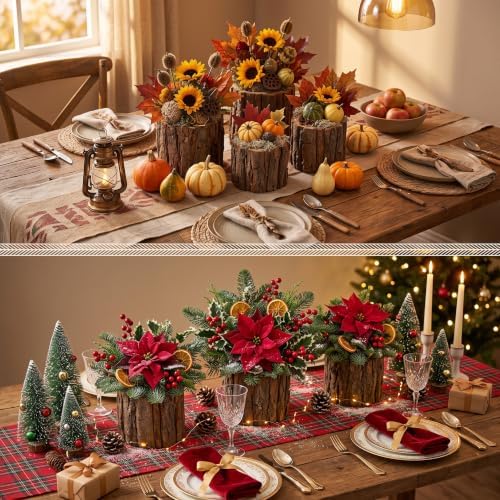 12 Pcs Wooden Vase for Centerpieces Wedding Flower, 4.7 Inch - Image 4