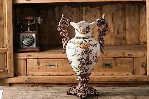 Magcolor Tall Table Ceramic White Vases Modern Home Decor Flower Vase for Shelf Home Creative Decorative -16.5 inch.Sophisticated Vessel for Decorative Branches and Dried Flowers. - Image 2