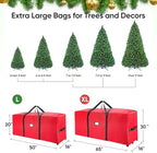 BALEINE 7.5 ft Rolling Christmas Tree Storage Bag, 2 Swivel Wheels for Easy Moving, Heavy Duty 600D Oxford Fabric Extra Large Artificial Christmas Tree Bag with Reinforced Carry Handles (Grey) - Image 5