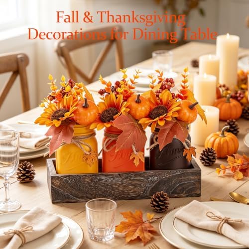 Fall Thanksgiving Table Decor, Farmhouse Centerpieces for Tables - Image 4