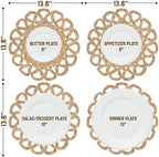 13.8" Set of 4 Corn Husk Woven Round Placemats by DaiVuCrafts - Image 2